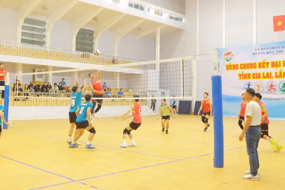 17 đội bóng tranh tài môn bóng chuyền nam tại Đại hội TDTT tỉnh Gia Lai 2026. 