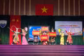 Chương trình là cơ hội để học sinh tiếp cận, tìm hiểu các loại hình nghệ thuật truyền thống. Ảnh: Lam Nguyên