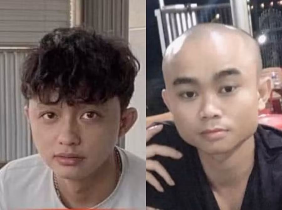  Đối tượng Vinh (bìa trái) và Triệu. Ảnh Công an huyện Chư Prông cung cấp 