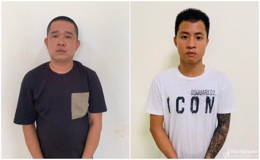 Hai đối tượng cầm đầu ổ nhóm Nguyễn Mạnh Trường (phải) và Phạm Hồng Sơn. Ảnh: Hồng Ngọc/baonghean