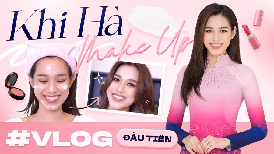 Đỗ Thị Hà tự tin khoe mặt mộc trong Vlog đầu tiên. Ảnh: METUB