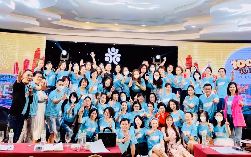 Công ty TNHH Nu Skin Enterprises Việt Nam tổ chức sự kiện chuẩn bị mở bán sản phẩm Collagen Plus. Ảnh: Vũ Thảo