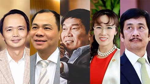 Những nhân vật có khối tài sản vốn hóa lớn trên sàn chứng khoán.