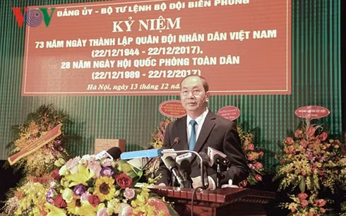 Chủ tịch nước Trần Đại Quang phát biểu tại lễ kỷ niệm.