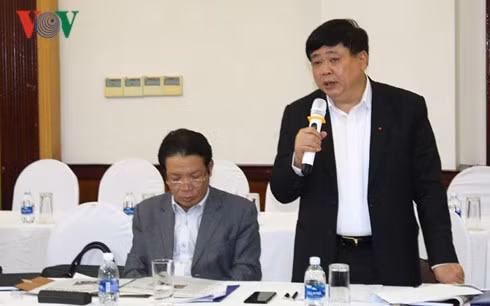 Tống Giám đốc Đài TNVN phát biểu tại Hội nghị.