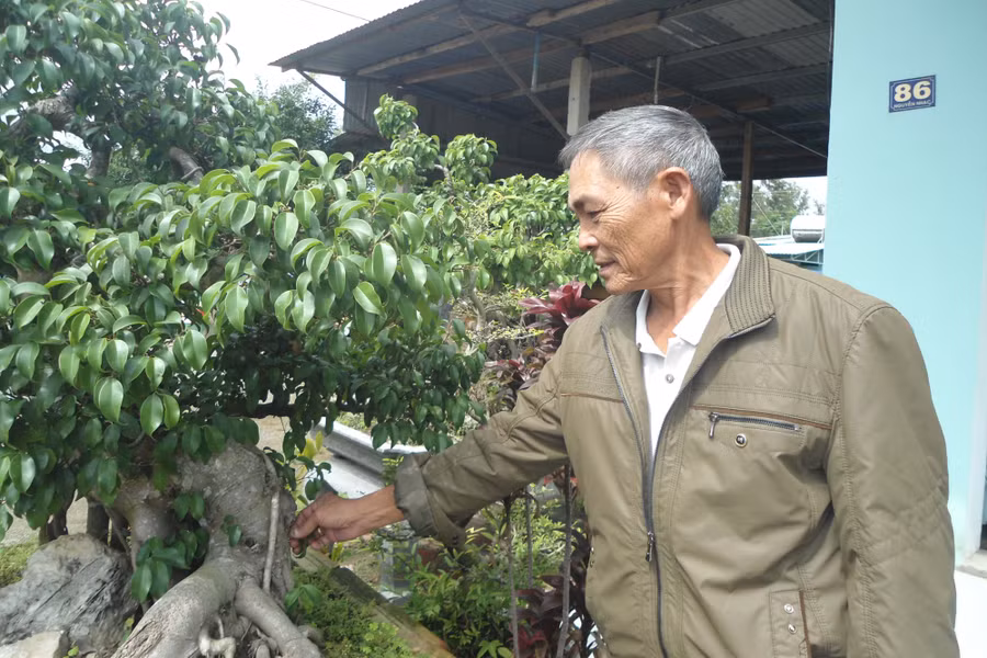 Ông Long an nhiên vui hưởng tuổi già. Ảnh: N.M