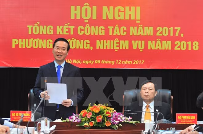Trưởng Ban Tuyên giáo Trung ương Võ Văn Thưởng phát biểu chỉ đạo Hội nghị.