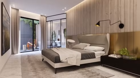 Đầu giường bọc vải ôm lấy cơ thể người ngồi khi họ tựa vào đọc sách hay xem chương trình giải trí yêu thích.