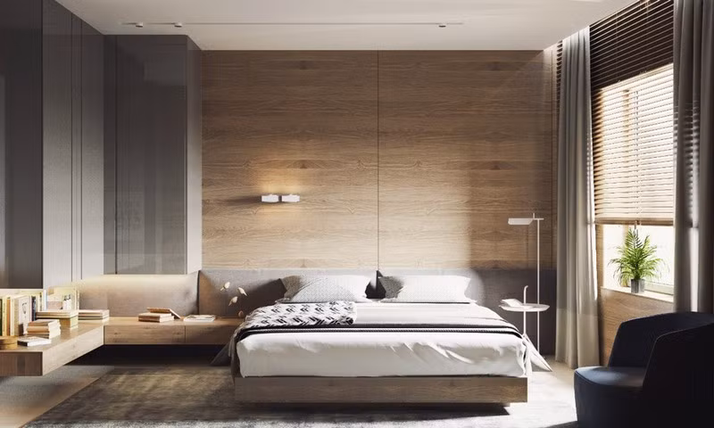 Bức tường tăng sự ấm cúng cho không gian.