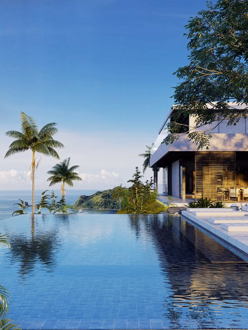 Căn biệt thự là sự tổng hòa giữa kiến trúc và thiên nhiên xung quanh để con người cảm thấy như được hòa mình vào với thiên nhiên, đất trời.
