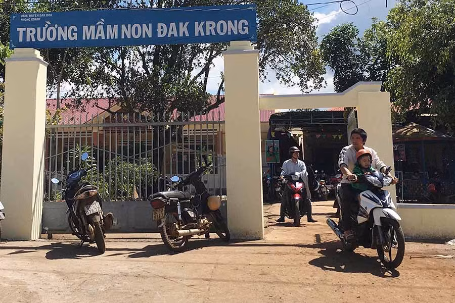  Trường Mầm non Đak Krong (xã Đak Krong, huyện Đak Đoa). Ảnh: N.T