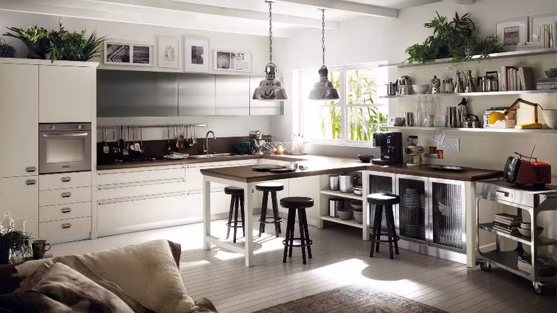 Trong những căn bếp hiện đại, hệ ngăn kéo mở thường được sử dụng để thuận tiện cho việc nấu nướng.