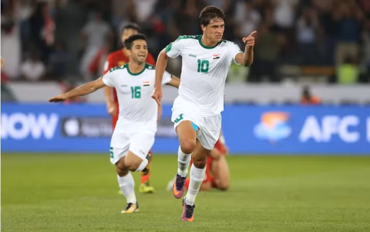  Mohanad Ali ghi bàn trong trận gặp Việt Nam. Ảnh: AFC.