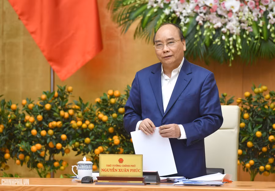 Thủ tướng: Cần tiếp tục củng cố nền tảng vĩ mô, thúc đẩy tăng trưởng, coi đây là nhiệm vụ trọng yếu nhất trong năm 2019. Ảnh: VGP/Quang Hiếu