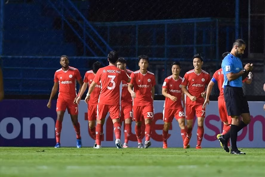 Viettel có chiến thắng đầu tiên tại AFC Champions League sau khi đánh bại Kaya với tỉ số 5-0. Ảnh: AFC