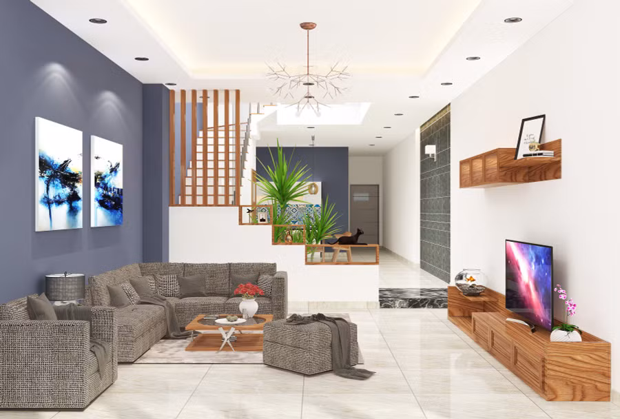 Theo phong thủy, số bậc cầu thang được tính theo nguyên tắc 4n+1. (Ảnh minh họa)