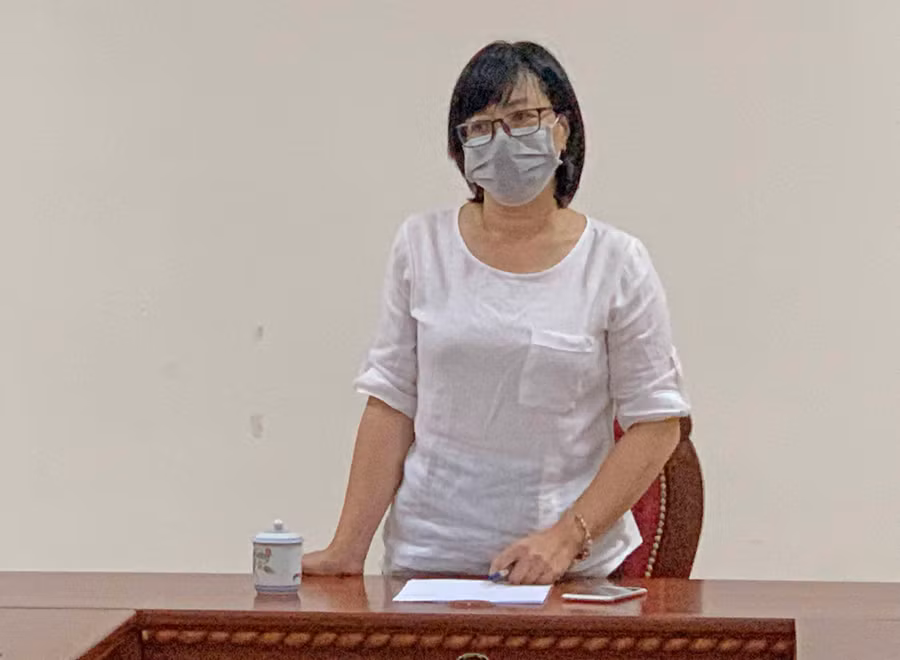 Bà Nguyễn Thị Thanh Lịch- Phó Chủ tịch UBND tỉnh, Phó Trưởng ban thường trực Ban Chỉ đạo phòng-chống dịch Covid-19 tỉnh Gia Lai kết luận cuộc họp. Ảnh Như Nguyện