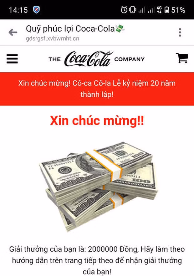 Lại xuất hiện tin nhắn giả mạo để hack tài khoản Facebook. ẢNH: CHỤP MÀN HÌNH