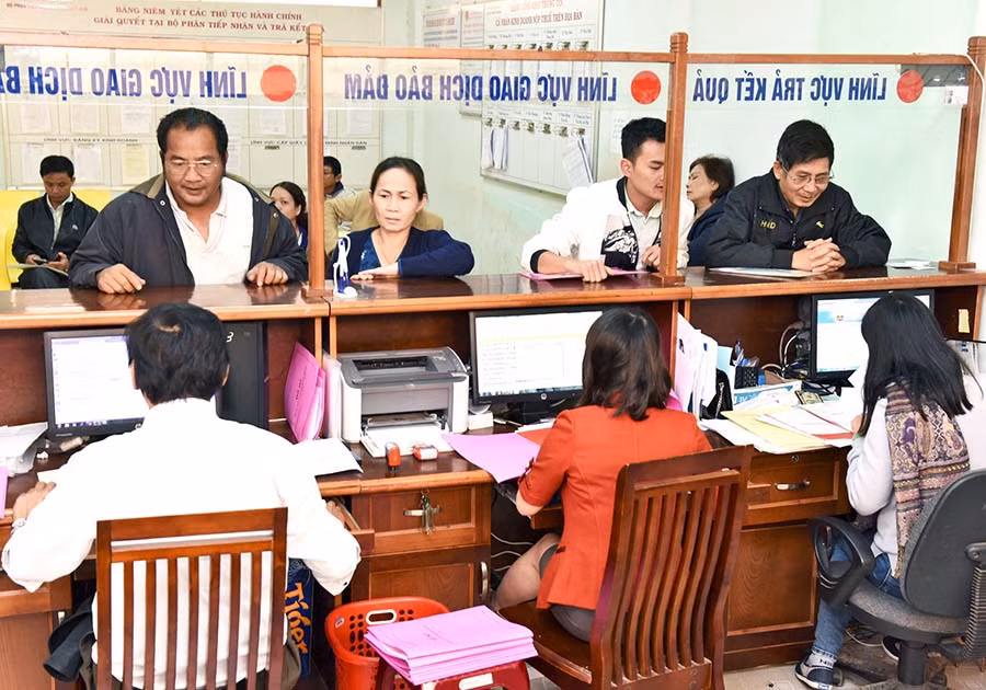 Bộ phận một cửa tại TP. Pleiku. Ảnh: Đ.T