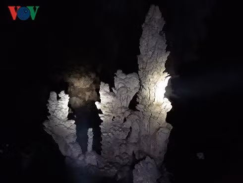  Hình thù kỳ lạ, đẹp mắt do thạch nhủ tạo được nhóm nghiên cứu chụp lại trong động.