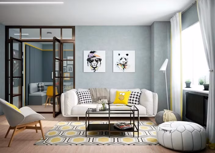 Việc chọn ghế sofa, bàn trà, ghế thư giãn thấp khiến không khí và năng lượng có thể dễ dàng chảy từ phòng này sang phòng khác tạo nên một cảm giác thư giãn và thoải mái.