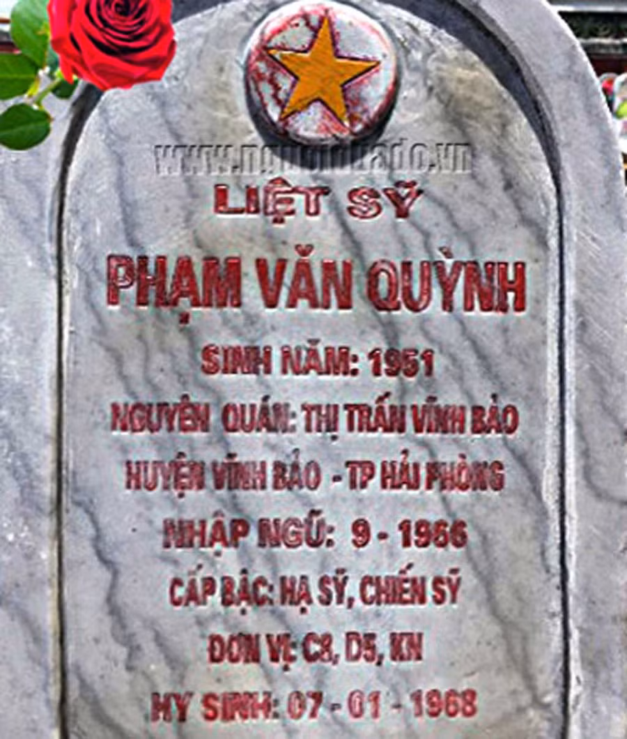 Liệt sĩ Phạm Văn Quỳnh chôn cất tại NTLS Trường Sơn đã bị bốc hài cốt nhầm về NTLS ở Quảng Nam