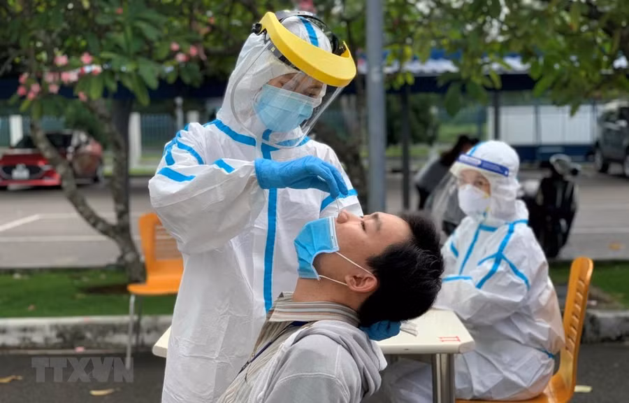 Xét nghiệm sàng lọc COVID-19 ở Thành phố Hồ Chí Minh. (Ảnh: Thanh Vũ/TTXVN) Xét nghiệm sàng lọc COVID-19 ở Thành phố Hồ Chí Minh. (Ảnh: Thanh Vũ/TTXVN)