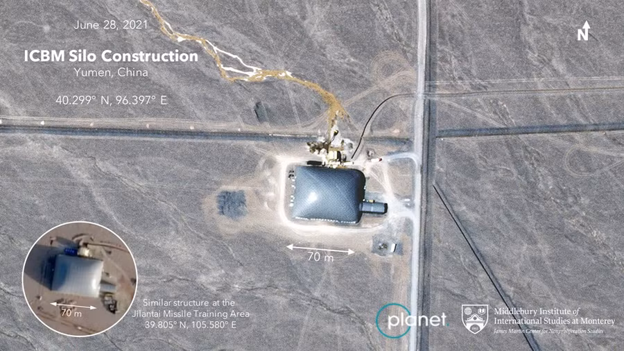 Hình ảnh trên tờ The Washington Post cho thấy vị trí hầm phóng tên lửa ICBM mới thi công-Trung tâm James Martin Hình ảnh trên tờ The Washington Post cho thấy vị trí hầm phóng tên lửa ICBM mới thi công-Trung tâm James Martin