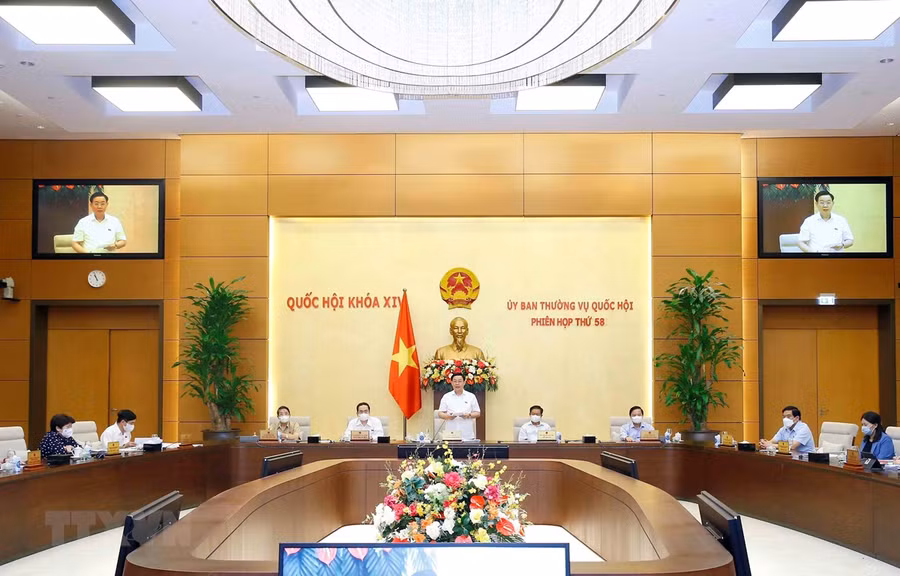  Chủ tịch Quốc hội Vương Đình Huệ phát biểu. (Ảnh: Doãn Tấn/TTXVN)
