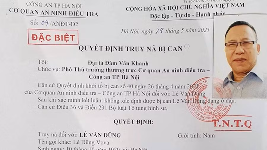 Lê Dũng Vova bị bắt để điều tra hành vi chống phá Đảng và Nhà nước - Ảnh Công an cung cấp