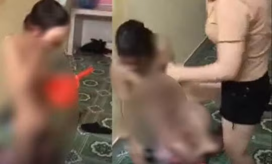 Hình ảnh cô gái bị tra tấn, làm nhục đưa lên mạng xã hội. Hình ảnh cô gái bị tra tấn, làm nhục đưa lên mạng xã hội.