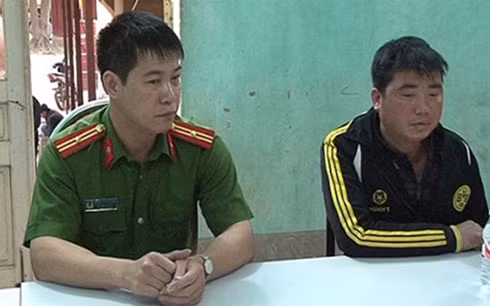 Đối tượng Nguyễn Ngọc Chăm tại cơ quan công an.