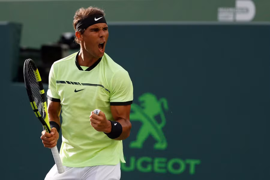 Nadal trong trận thắng Philipp Kohlschreiber. Ảnh: REUTERS Nadal trong trận thắng Philipp Kohlschreiber. Ảnh: REUTERS
