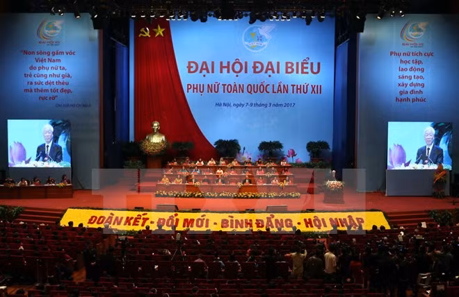 Đại hội đại biểu Phụ nữ toàn quốc lần thứ XII, nhiệm kỳ 2017-2022. (Nguồn: TTXVN)