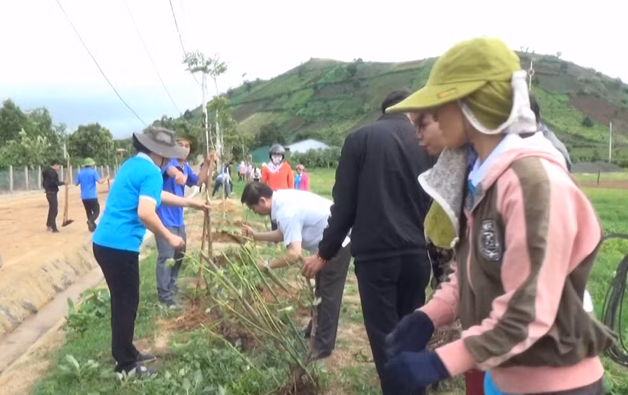 Đường làng, ngõ xóm được các chị em thường xuyên vệ sinh sạch đẹp. Ảnh: Hà Phương
