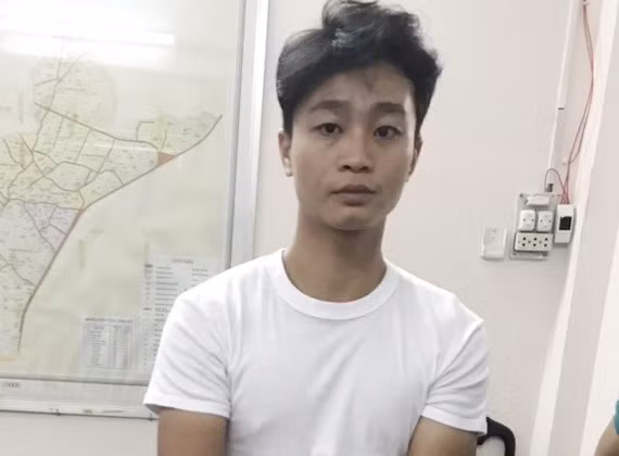 Đối tượng Cường bị bắt giữ. Ảnh: CA Đối tượng Cường bị bắt giữ. Ảnh: CA