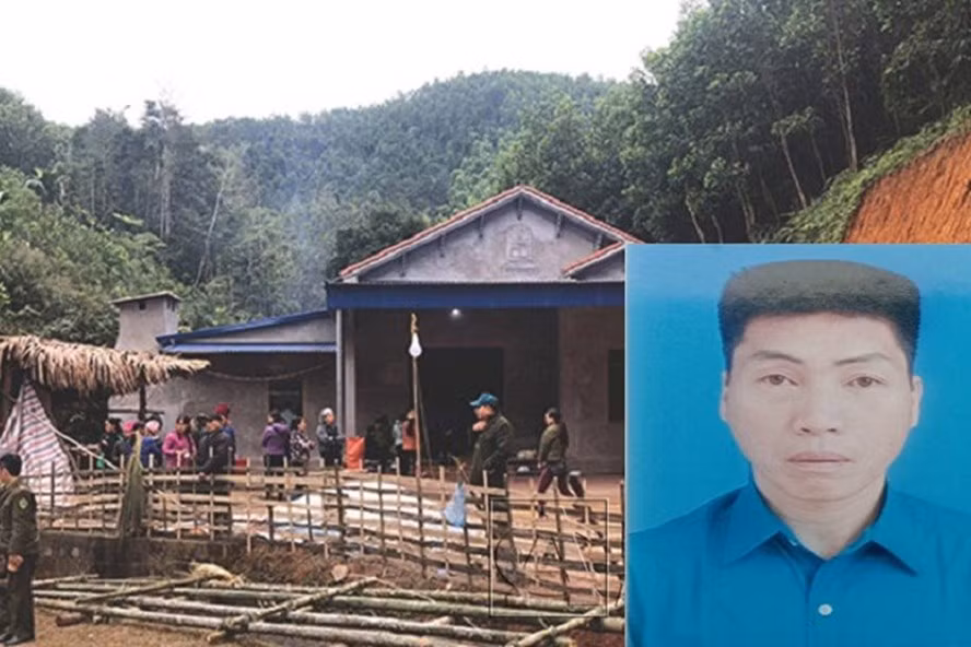 Ngôi nhà nơi xảy ra án mạng và Nguyễn Đình Oong - đối tượng nghi vấn giết chị Duyên. Ảnh: Công an cung cấp