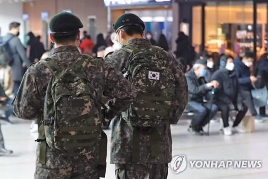  7.000 quân nhân Hàn Quốc đang bị cách ly. Ảnh: Yonhap