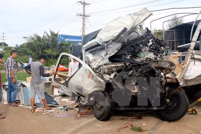 Hiện trường vụ tai nạn.