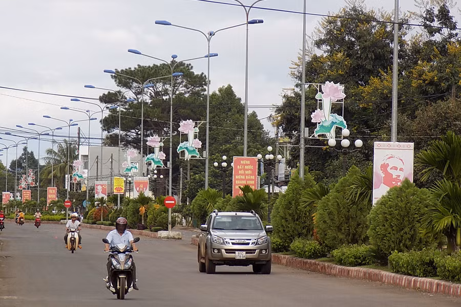 Một góc thị trấn Ia Kha, huyện Ia Grai. Ảnh: T.N