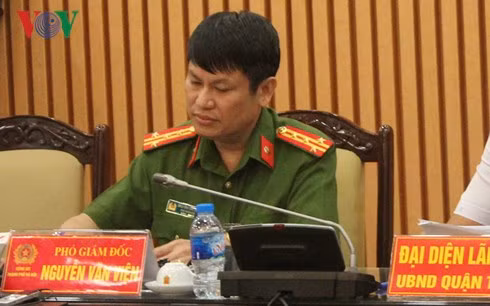  Ông Nguyễn Văn Viện (Phó giám đốc Công an TP Hà Nội) thông tin với báo chí về vụ việc.