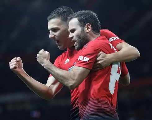  MU sớm có bàn vươn lên dẫn trước Derby County ở ngay phút thứ 3 do công của Juan Mata. (Ảnh: Getty)