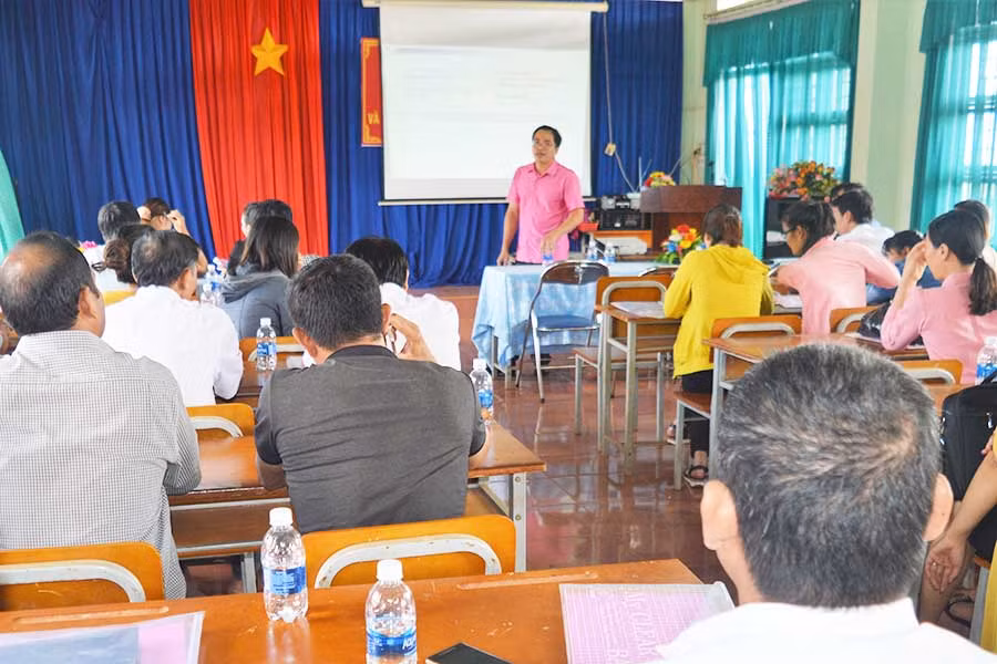 Quang cảnh buổi tập huấn. Ảnh: Đinh Yến