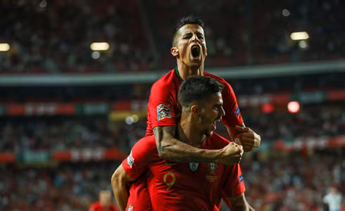 Bàn thắng duy nhất của Andre Silva đã giúp Bồ Đào Nha đánh bại Italia. (Ảnh: Getty)