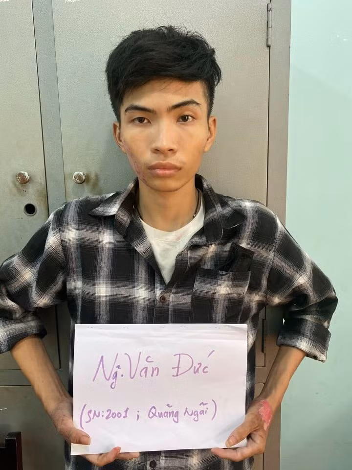 Đức tại cơ quan công an. Ảnh: Công an cung cấp