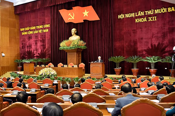  Tổng Bí thư, Chủ tịch nước Nguyễn Phú Trọng phát biểu chỉ đạo tại Hội nghị Trung ương lần thứ 13, khóa XII.