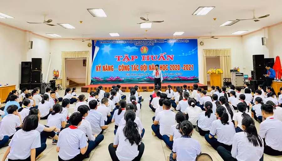  Chương trình tập huấn được Trung tâm Hoạt động thanh thiếu nhi tỉnh tổ chức thường niên. Ảnh: Phan Lài