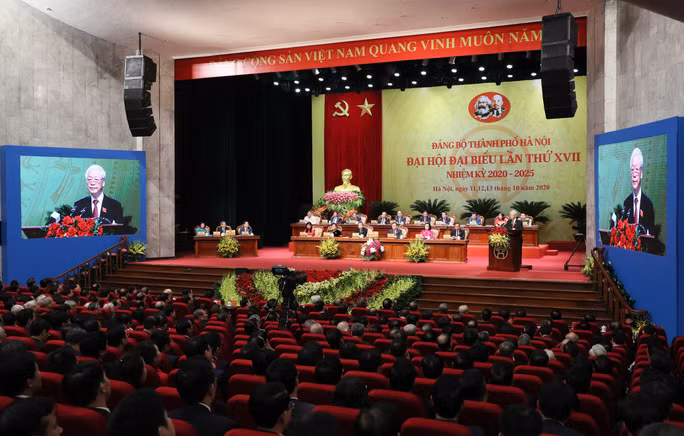  Toàn cảnh Đại hội Đảng bộ TP Hà Nội sáng 12-10