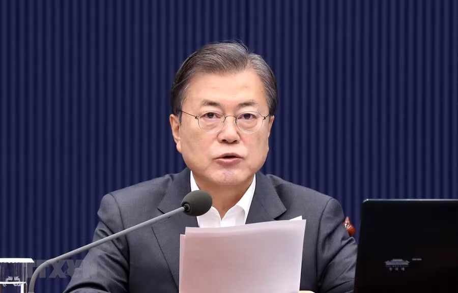 Tổng thống Hàn Quốc Moon Jae-in. (Ảnh: Yonhap/TTXVN)