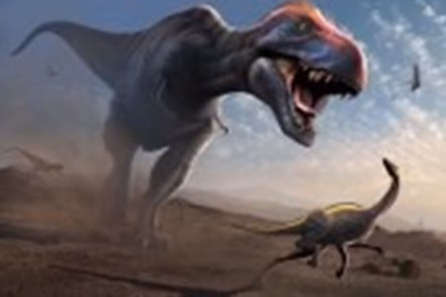 Khủng long bạo chúa (T.Rex) sẽ cúi xuống và đớp lấy con mồi. Ảnh: AFP